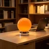 Lámpara de mesa con bola de cristal – Lámpara nocturna esférica con control táctil, lámpara de ambiente regulable en 3 colores con base de cromo, lámpara de noche USB para dormitorio, guardería y salón 9