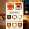 Lámpara de mesa con bola de cristal – Lámpara nocturna esférica con control táctil, lámpara de ambiente regulable en 3 colores con base de cromo, lámpara de noche USB para dormitorio, guardería y salón 2