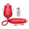 Tongue Licking Suction Telescopic Rod, Rose Adult Toy, Dual-Function Device, Sucking Massage Vibrator, Extendable Vibrating Massage Stick with 10 Suction Frequencies and Extension Modes, USB Charging, Romantic Toy, Designed for Women 6
