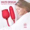 Tongue Licking Suction Telescopic Rod, Rose Adult Toy, Dual-Function Device, Sucking Massage Vibrator, Extendable Vibrating Massage Stick with 10 Suction Frequencies and Extension Modes, USB Charging, Romantic Toy, Designed for Women 2