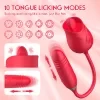 Tongue Licking Suction Telescopic Rod, Rose Adult Toy, Dual-Function Device, Sucking Massage Vibrator, Extendable Vibrating Massage Stick with 10 Suction Frequencies and Extension Modes, USB Charging, Romantic Toy, Designed for Women 8