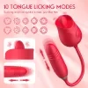 Tongue Licking Suction Telescopic Rod, Rose Adult Toy, Dual-Function Device, Sucking Massage Vibrator, Extendable Vibrating Massage Stick with 10 Suction Frequencies and Extension Modes, USB Charging, Romantic Toy, Designed for Women 11