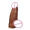 Silicone soft oversized realistic electric vibrating extensible female masturbator 7