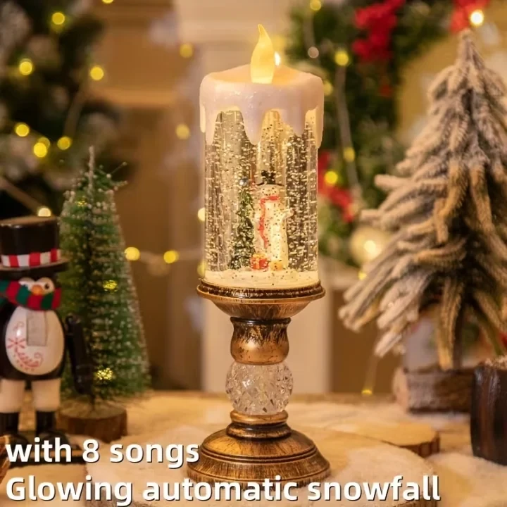 Snowman candle with music / Water Wax