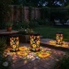 Solar Garden Light Sunflower Butterfly Colorful Projection Iron Hanging Outdoor Patio Light Mother s Day Gift 6