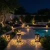 Solar Garden Light Sunflower Butterfly Colorful Projection Iron Hanging Outdoor Patio Light Mother s Day Gift 2