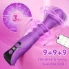 Masajeador vibratorio para mujer con silicona impermeable empuje rotativo y recargable 2