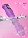 Masajeador vibratorio para mujer con silicona impermeable empuje rotativo y recargable 3