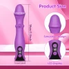 Masajeador vibratorio para mujer con silicona impermeable empuje rotativo y recargable 12