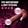 Rechargeable Thrusting Dildo with Tongue Licking Heating Vibration and Suction Cup Silicone Adult Toy for Women 1
