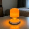 Mushroom shaped table lamp rechargeable bedside night light with touch dimming and warm sunset gradient lighting suitable for bedroom and desk 4