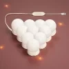 กระจกแต่งหน้าไฟ LED ปรับแสงสามสี ใช้พลังงานจาก USB ใช้งานได้ทันที กระจกสไตล์ฮอลลีวูด เหมาะสำหรับห้องนอนและปาร์ตี้ 5