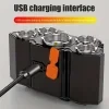 Rechargeable LED Headlamp USB Charging Adjustable Angle Waterproof for Outdoor Hiking Camping Fishing Running 5