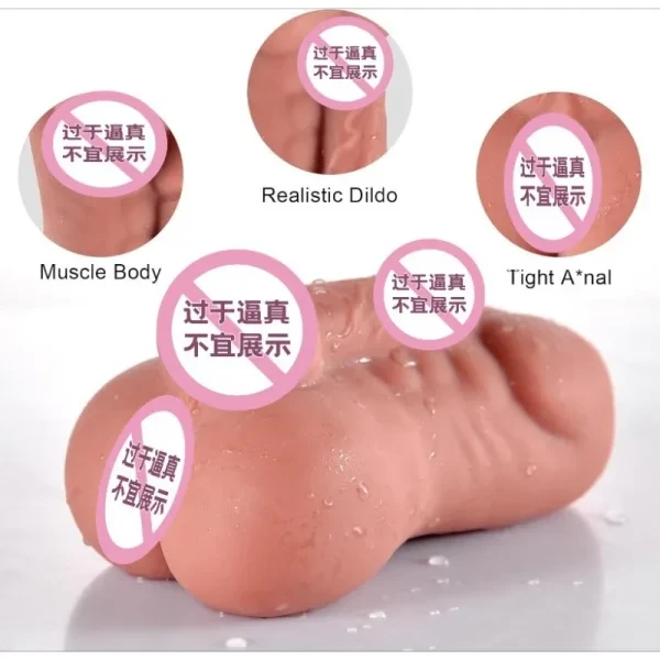 Juguete para adultos manguito anal de TPE ultra suave con torso masculino realista 1