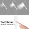 USB LED Goose Neck Reading Lamp Touch Dimming Flexible Desk Lamp for Bedroom Study Desk and Laptop 5