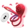 Rose Clitoral Vibrating Ring with Wireless Remote Control Couples Intimate Toy Body Safe Silicone Rechargeable 1