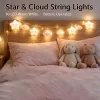 Star Cloud String Lights Battery Powered Warm White Fun Night Light for Baby Room Bedroom Party 4