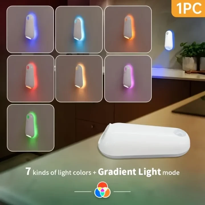 人体感应夜灯 无线壁灯 可调色 PIR LED 灯 适用于卧室 楼梯 走廊 衣柜