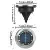 Juego de 8 luces solares enterradas material acero inoxidable 8 LED con luz cálida blanca impermeable con detección automática iluminación para senderos exteriores y jardines 7