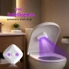 Desinfectante portátil UVC para inodoro linterna nocturna recargable desodorizador automático para baño ideal para viajes y uso en el hogar 4