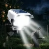 Lámpara de pared con sensor de movimiento alimentada por energía solar farola de seguridad con cámara tipo cebo brillo ajustable para exteriores jardín y entrada de coches 5