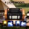 Linterna portátil LED COB con carga USB por energía solar ideal para senderismo pesca e iluminación de emergencia 2