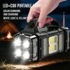 Linterna portátil LED COB con carga USB por energía solar ideal para senderismo pesca e iluminación de emergencia 6