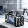 Linterna portátil LED COB con carga USB por energía solar ideal para senderismo pesca e iluminación de emergencia 7