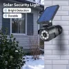 Lámpara de seguridad con sensor de movimiento solar cámara disfrazada exterior para colgar jardín y garaje 8