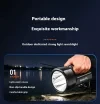 Linterna de mano recargable con haz concentrado iluminación portátil a larga distancia luz lateral múltiples modos ideal para uso al aire libre camping senderismo y emergencias 5