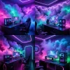 DIY LED Cloud Light Kit Music Sync RGB String Lights with Cotton for Gaming Room Bedroom Party Wedding Decor 6