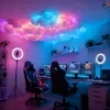 DIY RGB 云彩灯 LED 灯串 音乐同步 USB 供电 氛围天花板墙面装饰 适用于游戏室 卧室 派对 4