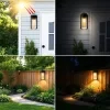 Lámpara de pared solar impermeable para exteriores portalámparas vintage con filamento de tungsteno juego de dos piezas adecuada para jardín terraza y garaje 5