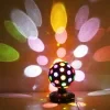 Luz nocturna LED de bola de discoteca giratoria proyector de fiesta DJ luz de escenario multicolor para cumpleaños Navidad decoración del hogar regalo 2